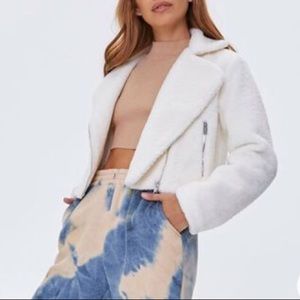 Faux Shearling Moto Jacket